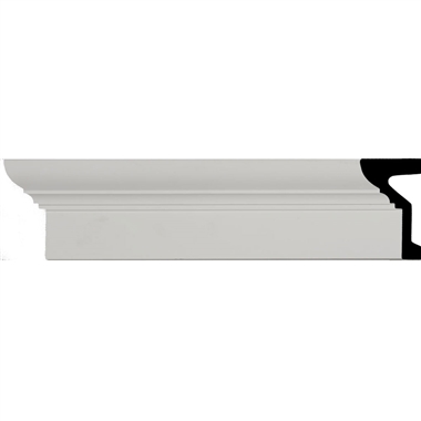 6-1/4"H x 4"P x 94-1/2"L Standard Mouldings (12 Inch Sample of MLD06X04ST-1)