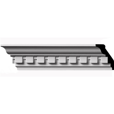 2-3/4"H x 1-7/8"P x 3-1/4"F x 96"L, (1" Repeat) Dentil Crown Mouldings (12 Inch Sample of MLD03X01X03DE)