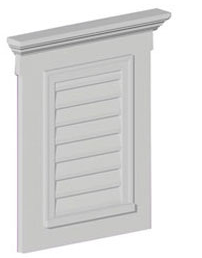 Fypon FLV18X24-4F6WCH Functional Trim Vertical Louver