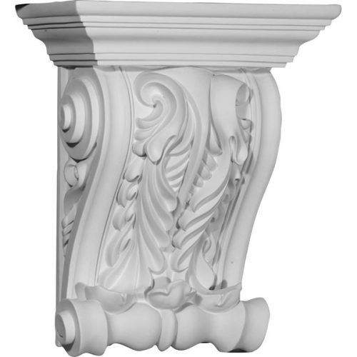 COR11X05X14LY 11 3/4"W x 5 7/8"D x 14 1/8"H Lyon Twin Leaf Corbel