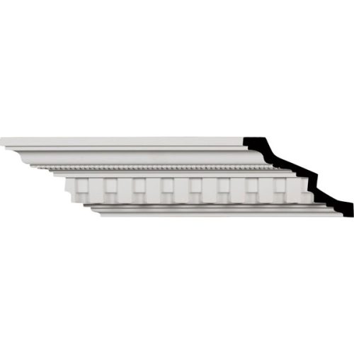 MLD04X04X05KP 4"H x 3 7/8"P x 5 1/2"F x 96"L Kepler Dentil with Bead Crown Moulding