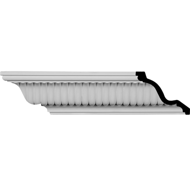 3-7/8"H x 3-7/8"P x 5-1/2"F x 96"L Carrillo Small Crown Mouldings (12 Inch Sample of MLD04X04X05CI)