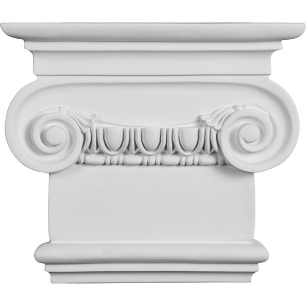 CAP07X10X03RI 10 3/8"W x 7 1/2"H x 2 5/8"P Classic Ionic Small Onlay Capital