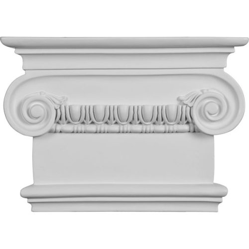 CAP09X07X03RI 7 1/2"W x 8 1/2"H x 2 1/2"P Classic Ionic Large Onlay Capital (Fits Pilasters up to 5 1/4"W x 1 1/8"D)