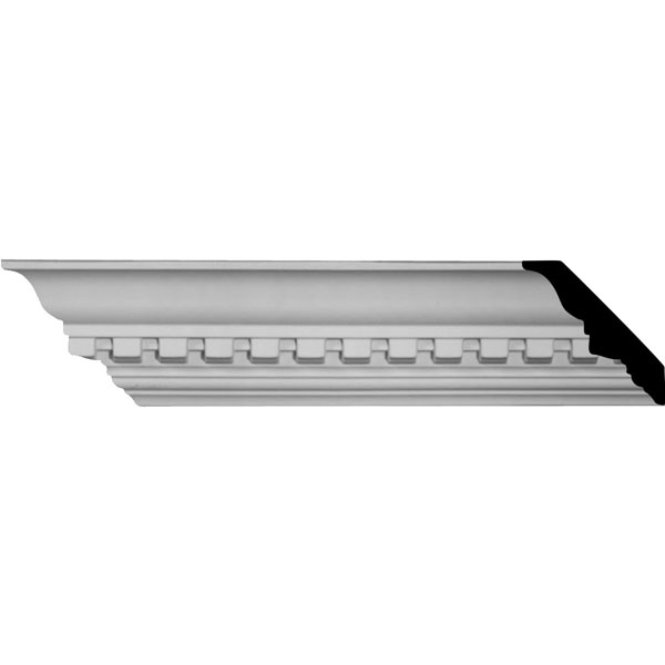 MLD02X02X04DE 3"H x 2 3/4"P x 4"F x 96 1/8"L Dentil Crown Moulding