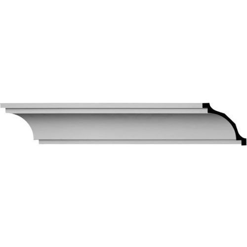 7 3/4"H x 7 3/4"P x 11"F x 96 1/8"L Traditional Crown Moulding (12 Inch Sample of MLD08X08X11TR)
