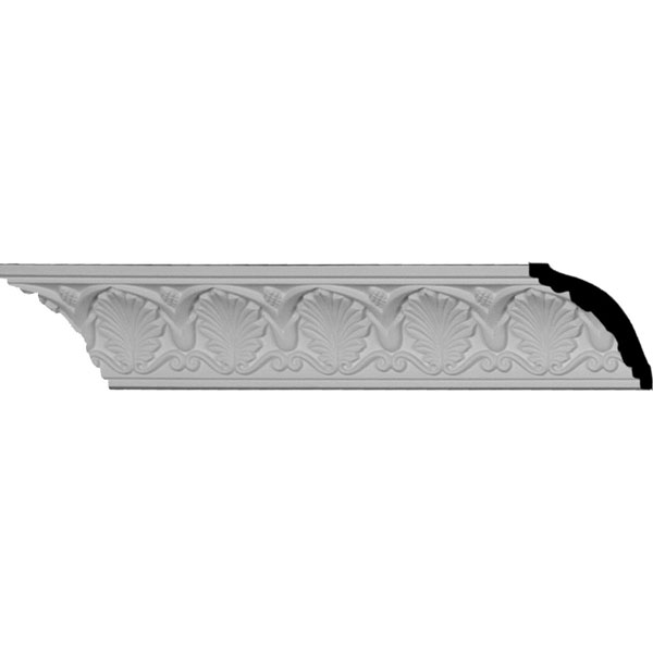 MLD02X02X03BO 2 1/2"H x 2 1/2"P x 3 5/8"F x 96 1/8"L, (2 3/4" Repeat), Bonetti Crown Moulding