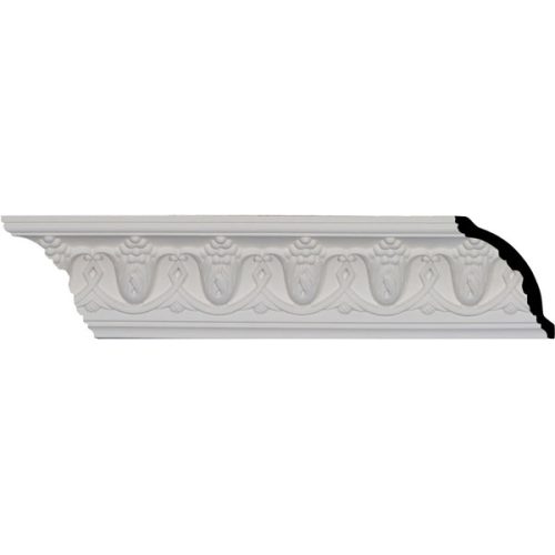 MLD03X03X04GR 3 1/8"H x 3 1/8"P x 4 3/8"F x 95 7/8"L, (2 3/4" Repeat), Grape Crown Moulding
