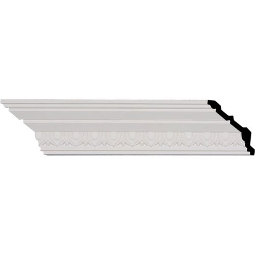 3 1/2"H x 3 1/4"P x 4 3/4"F x 95 3/4"L, (1 1/2" Repeat), Egg and Dart Crown Moulding (12 Inch Sample of MLD03X03X04EG)