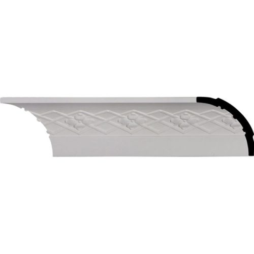 3 1/2"H x 3 1/2"P x 5"F x 96 1/8"L, (3 3/4" Repeat), Brightton Crown Moulding (12 Inch Sample of MLD03X03X05BR)
