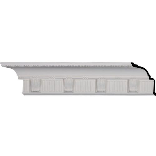 6 1/8"H x 5 3/8"P x 8 1/8"F x 95 7/8"L, (6 1/4" Repeat), Crendon Crown Moulding (12 Inch Sample of MLD06X05X08CR)