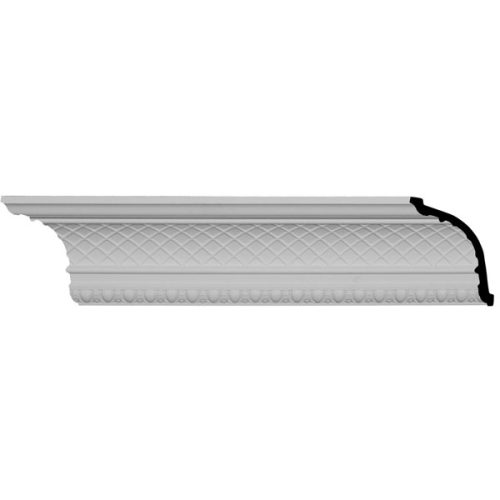 6"H x 6 3/8"P x 8 7/8"F x 95 5/8"L, (1 3/8" Repeat), Brightton Crown Moulding (12 Inch Sample of MLD06X06X09BR)