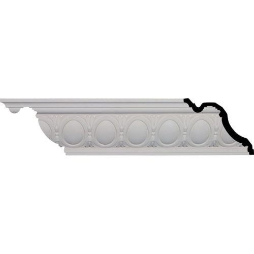 6 3/4"H x 7 3/4"P x 10 1/4"F x 95 7/8"L, (4 3/8" Repeat), Egg and Dart Crown Moulding (12 Inch Sample of MLD06X07X10EG)