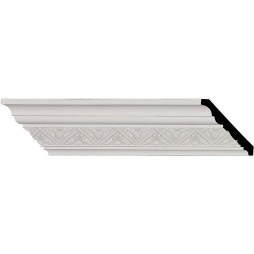3"H x 3"P x 4 1/8"F x 96 1/8"L, (2 3/8" Repeat), Bradley Crown Moulding (12 Inch Sample of MLD03X03X04BY)