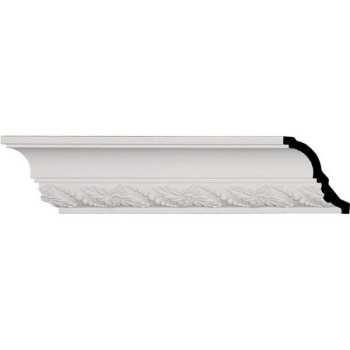 MLD03X02X04LT 3 1/4"H x 2 7/8"P x 4 3/8"F x 95 7/8"L, (3 1/4" Repeat), Leaf Twist Crown Moulding