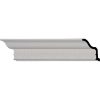 3 7/8"H x 2 3/4"P x 4 3/4"F x 96 1/8"L, (2 1/2" Repeat), Augusta Crown Moulding (12 Inch Sample of MLD03X02X04AG)