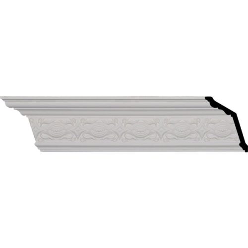 MLD05X03X06IS 5 1/8"H x 3 1/2"P x 6 1/8"F x 95 3/4"L, (3 3/4" Repeat), Iris Crown Moulding