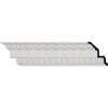 5"H x 3 7/8"P x 6 3/8"F x 96 1/4"L, (2" Repeat), Dentil and Leaf Crown Moulding (12 Inch Sample of MLD05X03X06DE)