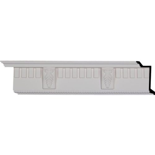 MLD06X03X06DE 5 3/4"H x 3 7/8"P x 6 3/4"F x 95 3/4"L, (10 5/8" Repeat), Dentil With Bead Crown Moulding