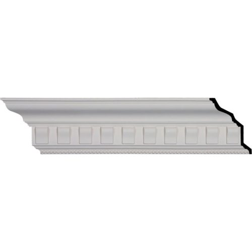 7 1/4"H x 5"P x 8 5/8"F x 95 7/8"L, (2 3/4" Repeat), Nouveau with Bead Crown Moulding (12 Inch Sample of MLD07X05X08NO)