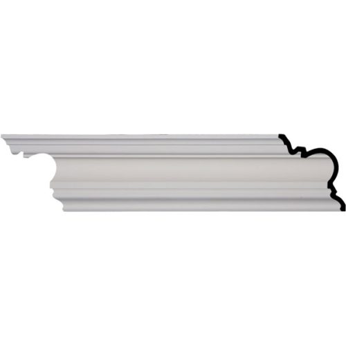 7 1/4"H x 7 1/8"P x 9 7/8"F x 96 1/8"L, Devon Smooth Crown Moulding (12 Inch Sample of MLD07X07X09DE)