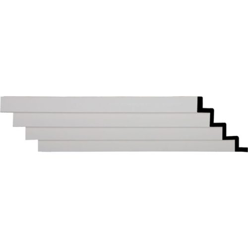 7 5/8"H x 8 1/8"P x 11"F x 96 1/8"L, Eris Step Crown Moulding (12 Inch Sample of MLD07X08X11ER)