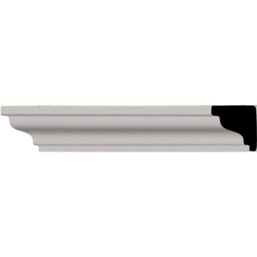 MLD02X01X01HI 3/4"H x 3/4"P x 96 1/8"L, (1" Repeat), Hillsborough Traditional Smooth Crown Moulding
