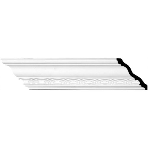 4 3/8"H x 4 3/8"P x 6 1/8"F x 94 1/2"L Loera Crown Moulding (12 Inch Sample of MLD04X04X06LO)