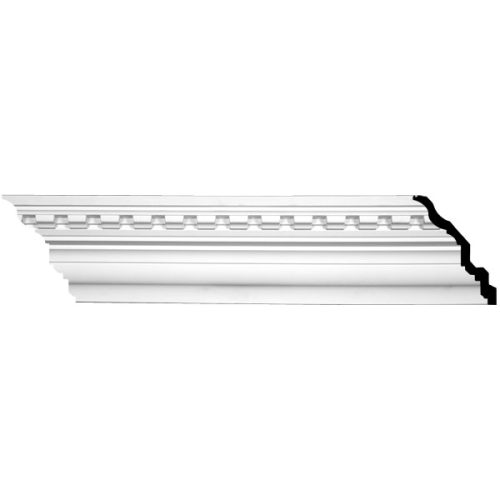 7 7/8"H x 6 3/8"P x 10 1/8"F x 94 1/2"L Dentil Crown Moulding (12 Inch Sample of MLD08X06X10DE)