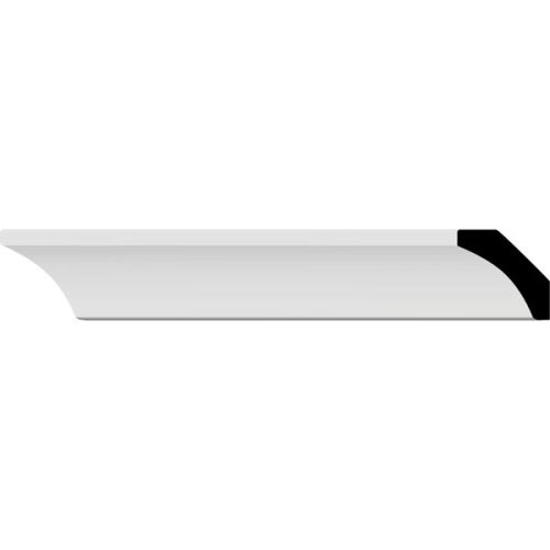 1 1/8"H x 1 1/8"P x 1 1/2"F x 94 1/2"L Traditional Crown Moulding (12 Inch Sample of MLD01X01X01TR)