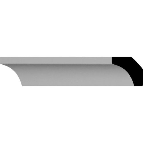 3/4"H x 3/4"P x 7/8"F x 94 1/2"L Traditional Crown Moulding (12 Inch Sample of MLD00X00X01TR)