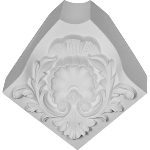 MIC06X06SH 5 7/8"H x 5 7/8"P x 8 1/4"F Shell Crown Moulding Inside Corner
