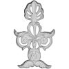 ONL03X05X01FL 3 3/4"W x 5 7/8"H x 5/8"P Flowers Onlay