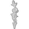 ONL01X05X00HI 1 1/4"W x 4 1/2"H x 3/8"P Hillsborough Flower Onlay