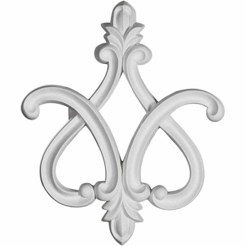 ONL09X11X01FL 9 7/8"W x 11 7/8"H x 1 7/8"P Fleur de Lis Onlay