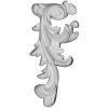 ONL03X06X01RB-L 3"W x 6 3/8"H x 7/8"P Robin Scroll Onlay, Left