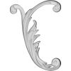 ONL06X07X01ME-L 5 7/8"W x 6 3/4"H x 7/8"P Medway Scroll Onlay, Left