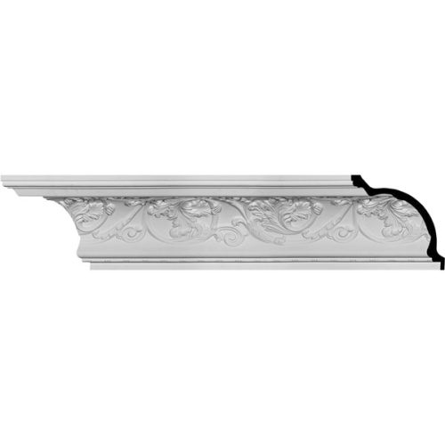 7 3/4"H x 9"P x 11 3/4"F x 96"L Neuveau Crown Moulding (12 Inch Sample of MLD07X09X11NA)
