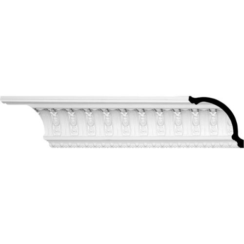7 3/8"H x 9 1/8"P x 11 3/4"F x 96"L Raymond Crown Moulding (12 Inch Sample of MLD07X09X11RA)
