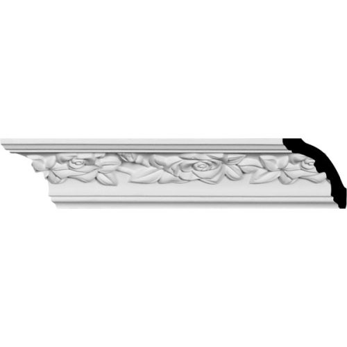 1 7/8"H x 2"P x 2 7/8"F x 94 1/2"L Running Rose Crown Moulding (12 Inch Sample of MLD01X02X02RO)