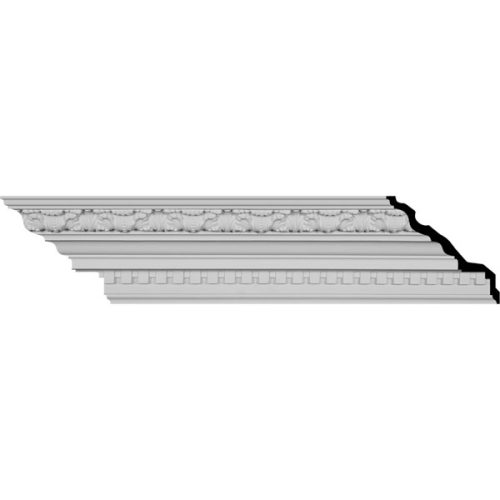 6 3/4"H x 9 7/8"P x 11 3/4"F x 94 1/2"L Dentil Crown Moulding (12 Inch Sample of MLD06X09X11DE)
