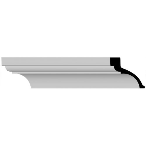 7 3/4"H x 5 1/4"P x 9 1/2"F x 94 1/2"L Classic Smooth Crown Moulding (12 Inch Sample of MLD07X05X09CL)