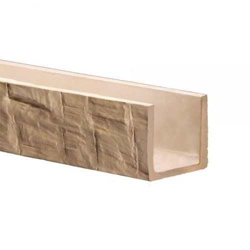 Hand Hewn 6x8 Stainable Faux Wood Beam by Fypon-Elm Grain
