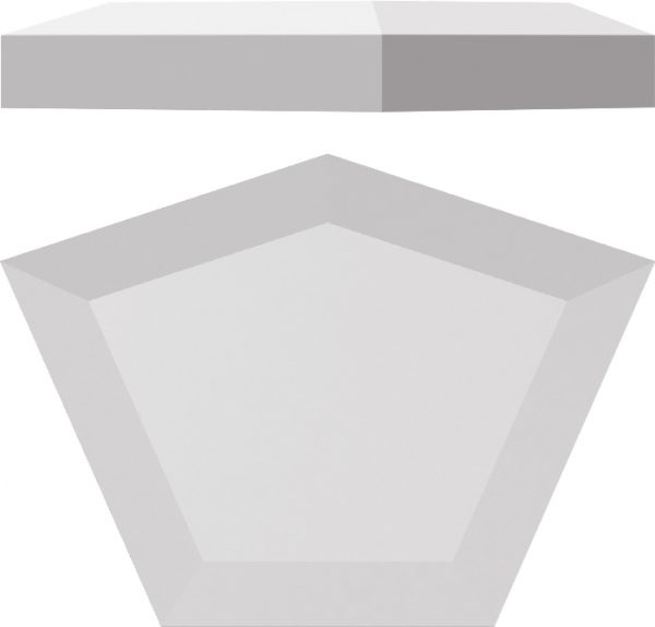 9-1/2" x 9-1/2" x 2-1/2" Beveled Edge Flat Top Post Cap