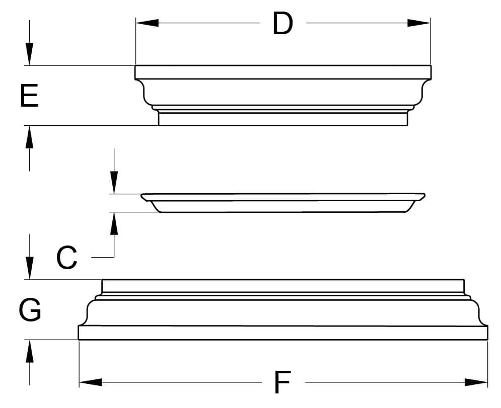 Craftsman Cap Base Set Dimensions