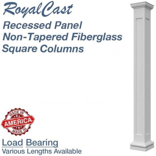 RoyalCast Square Non-Tapered Recessed Panel Column