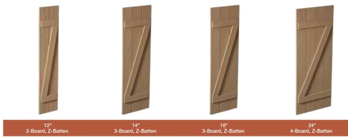 Fypon Board & Batten Shutters Z-Batten