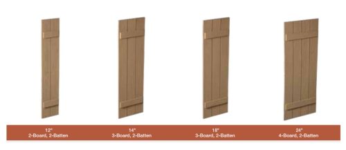 Fypon 2-Batten Rough Sawn Cedar Board & Batten Shutters