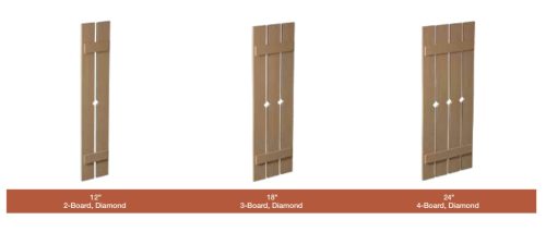 Fypon Diamond Rough Sawn Cedar Plank Shutters