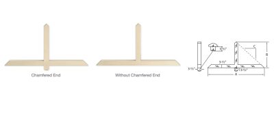 Fypon Wood-Grained Meier Gable Pediments without Chamfered End